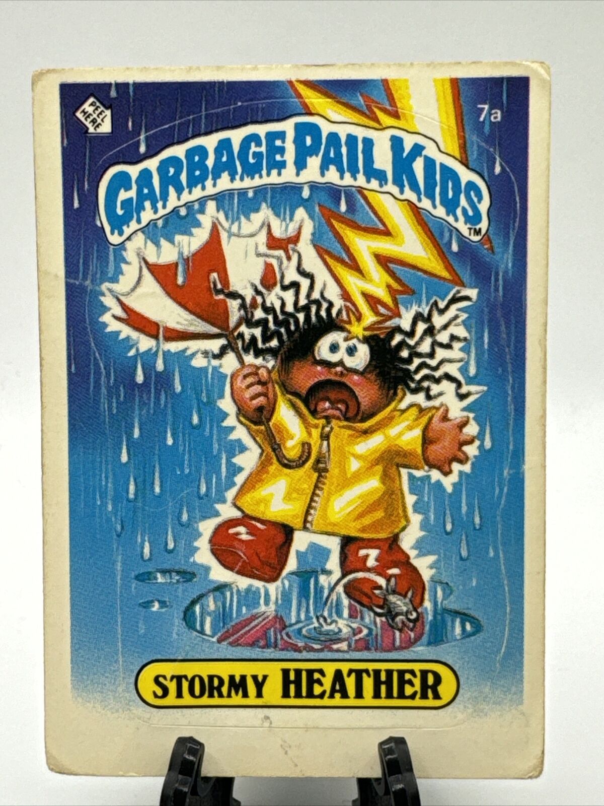 1985 Topps Garbage Pail Kids Series 1 Stormy Heather (One Star Back) #7a Matte