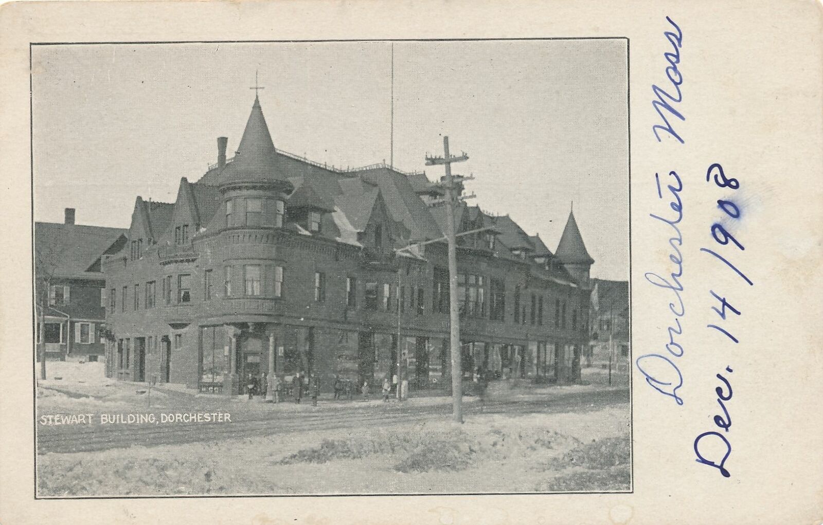 BOSTON MA - Stewart Building Dorchester - udb (pre 1908)