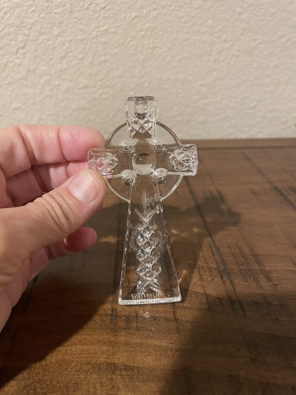 Waterford Crystal Celtic Cross Ornament Signed *Mint*
