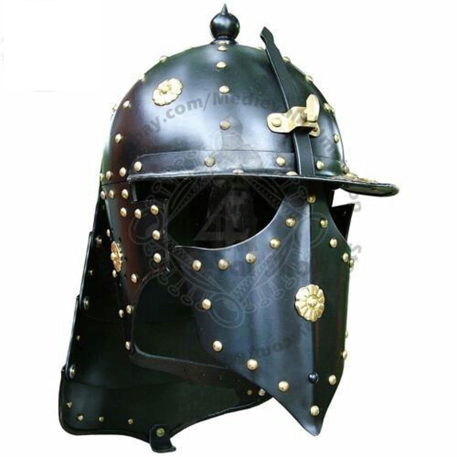 Medieval Hussars Armor Steel Combat Hussars preowned leather armor knight helmet
