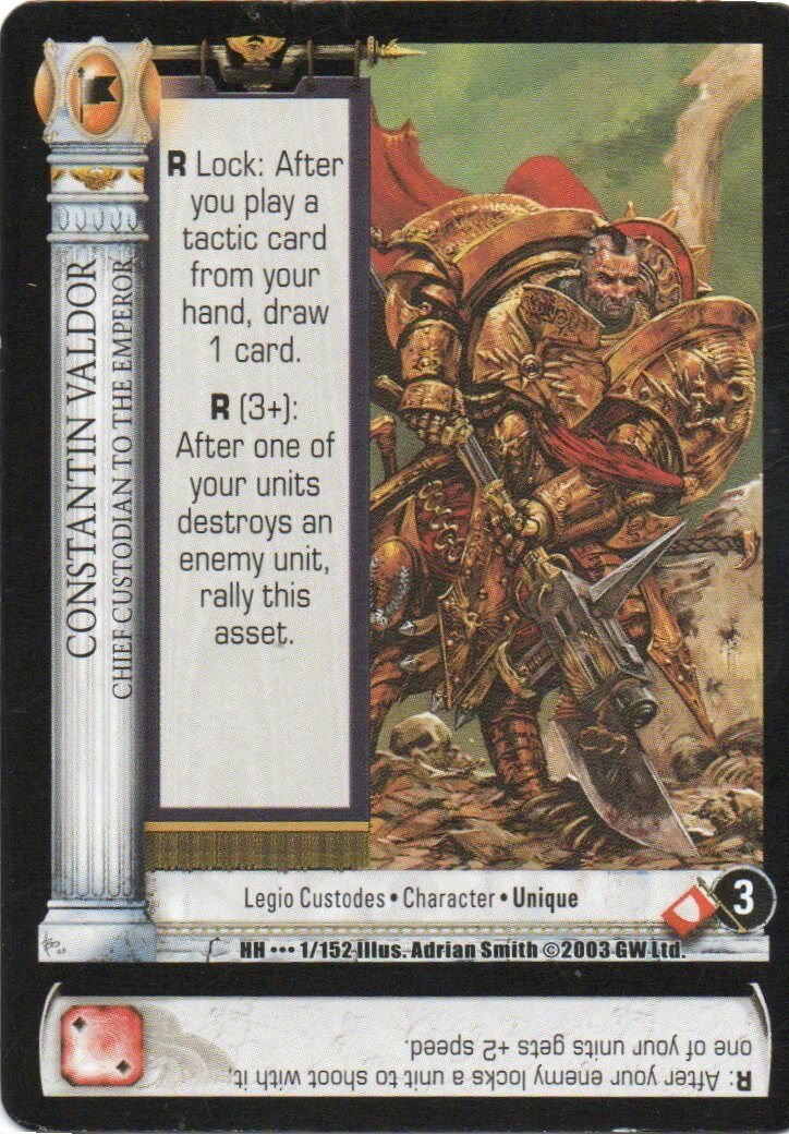 Warhammer 40,000  Horus Heresy CCG  Base Set  Individual Trading Cards