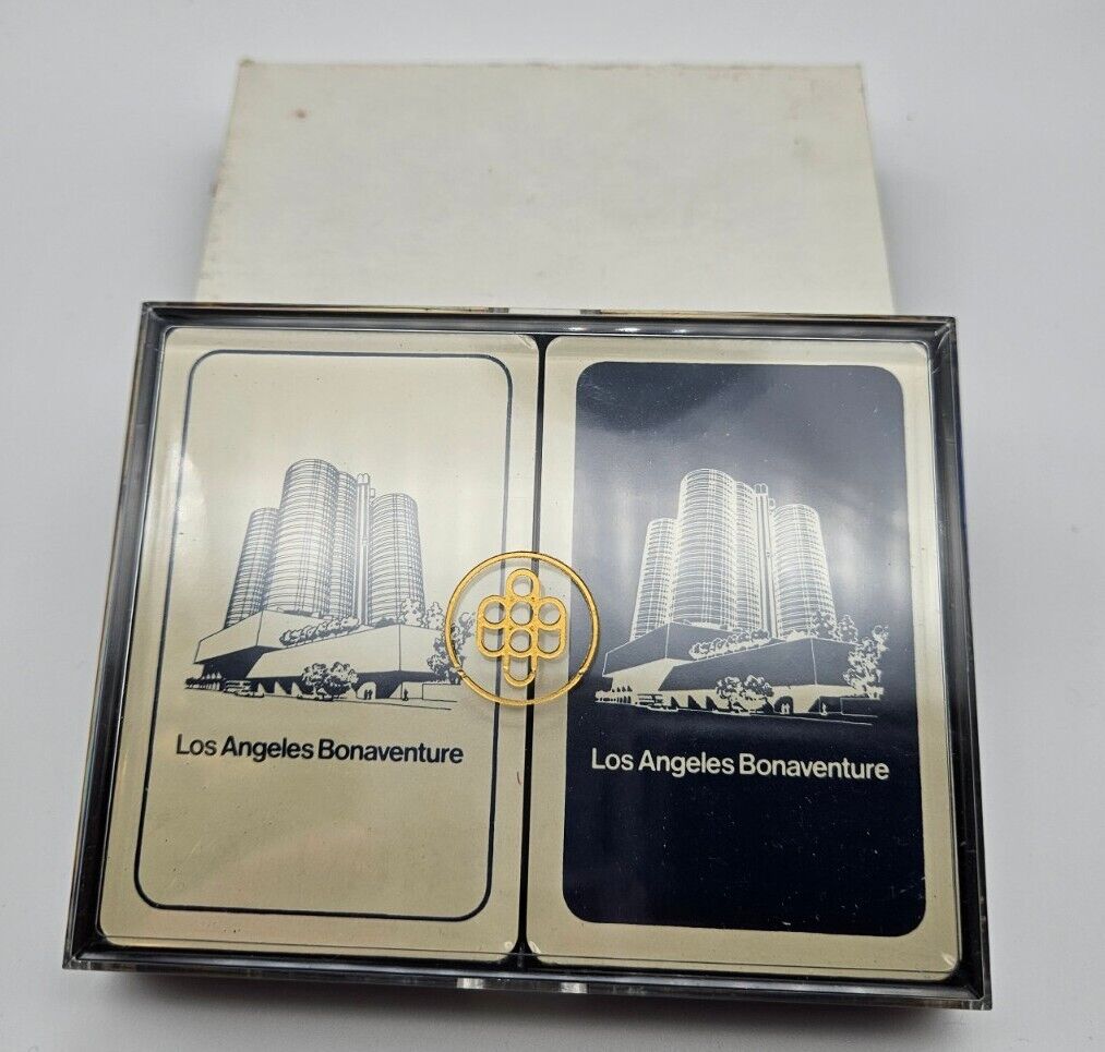 Los Angeles Bonaventure Resort Vintage 2 Pack Playing Cards Sealed in Box
