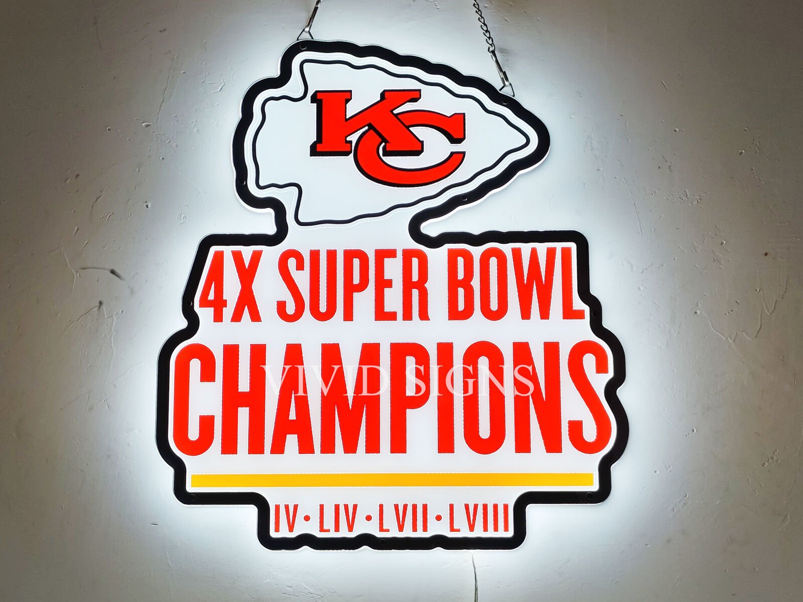 Kansas City Chiefs 4X Champions 3D LED 16\