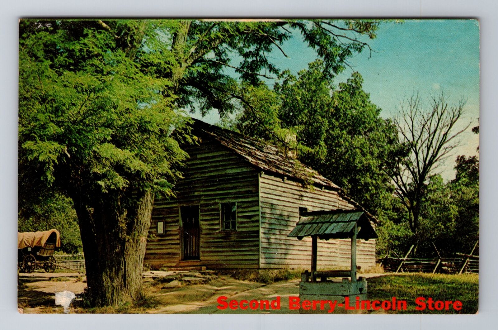 Lincoln's New Salem IL-Illinois, Second Berry-Lincoln Store, Vintage Postcard