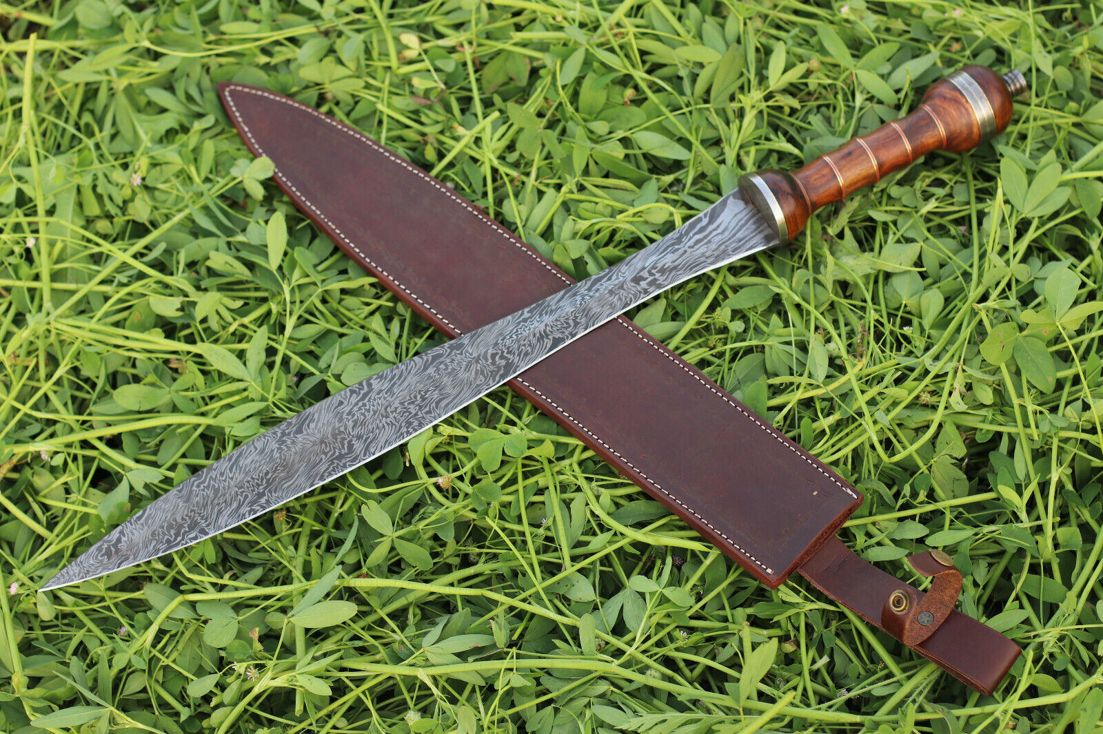 ROMAN GLADIUS HISTORICAL CUSTOM MADE DAMASCUS STEEL BLADE, DAGGER WARRIOR SWORDS