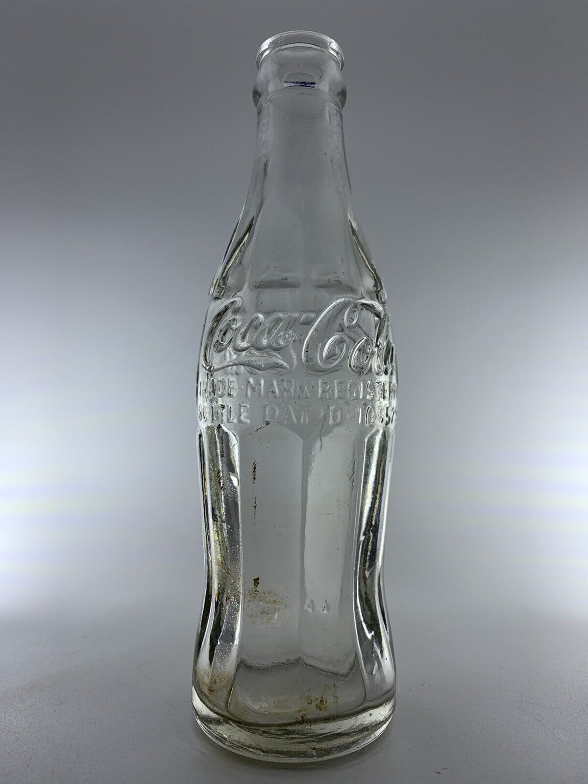 Clear PatD Coca Cola Wartime Bottle 1944