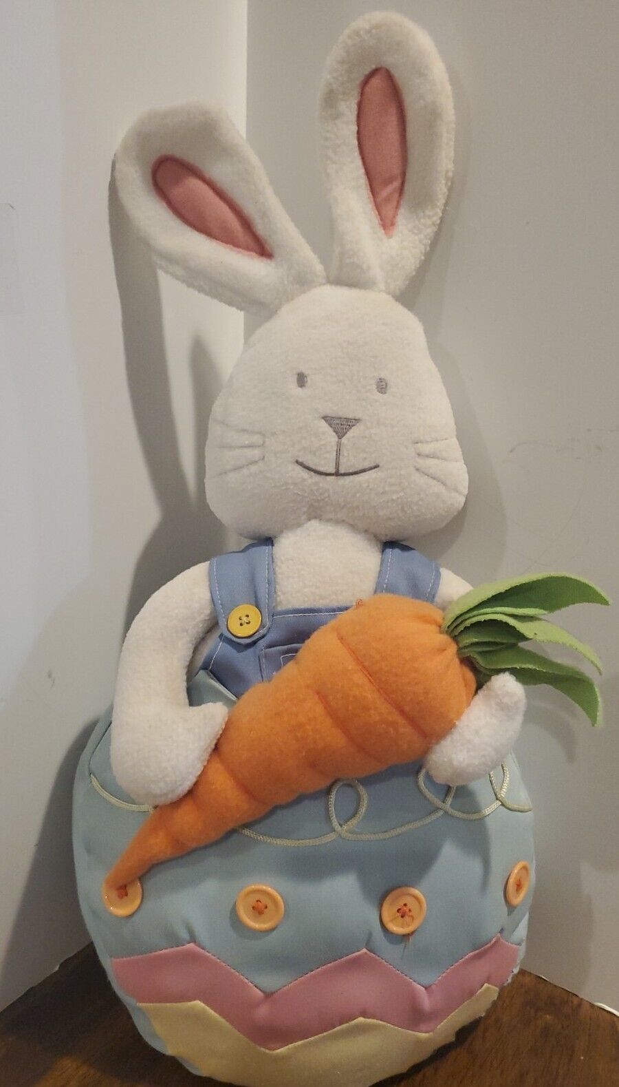 Easter Bunny Spring Garden Free Standing Stuffed Plush Bunny Rabbit Weighted 