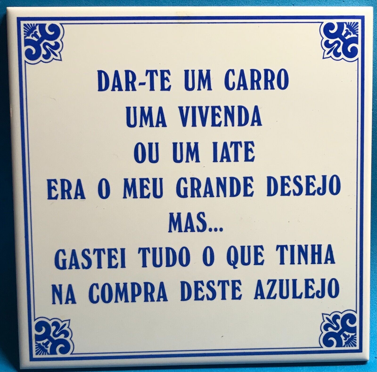 Portuguese Idiomatic Expressions Tile Ceres Coimbra Portugal Cheap Gift Excuse