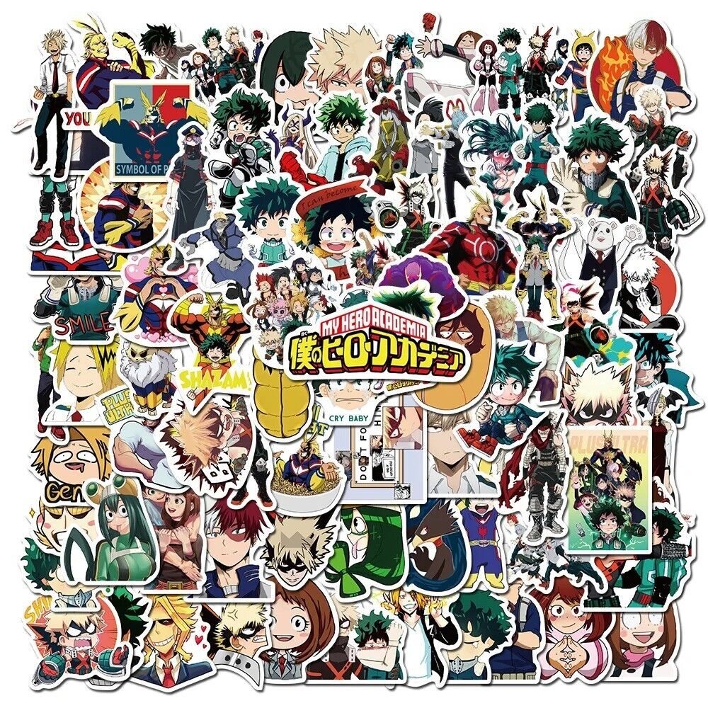 100pc My Hero Academia Stickers Anime Set Sticker Katsuki Deku Shoto Ochaco