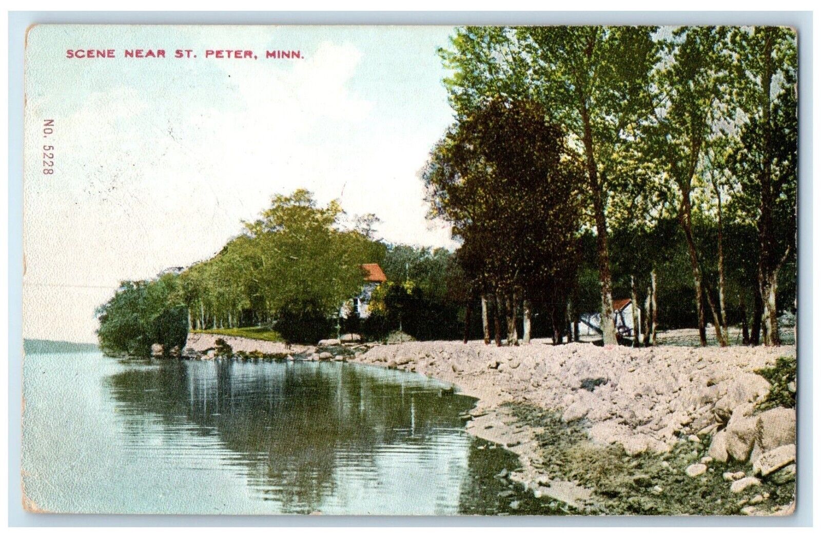 c1910\'s Cottages Lake Scene Near St. Peter Minnesota MN Posted Antique Postcard
