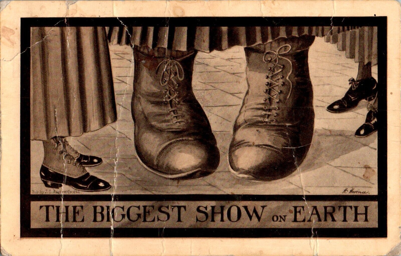 The Biggest Show on Earth 1910 Postcard