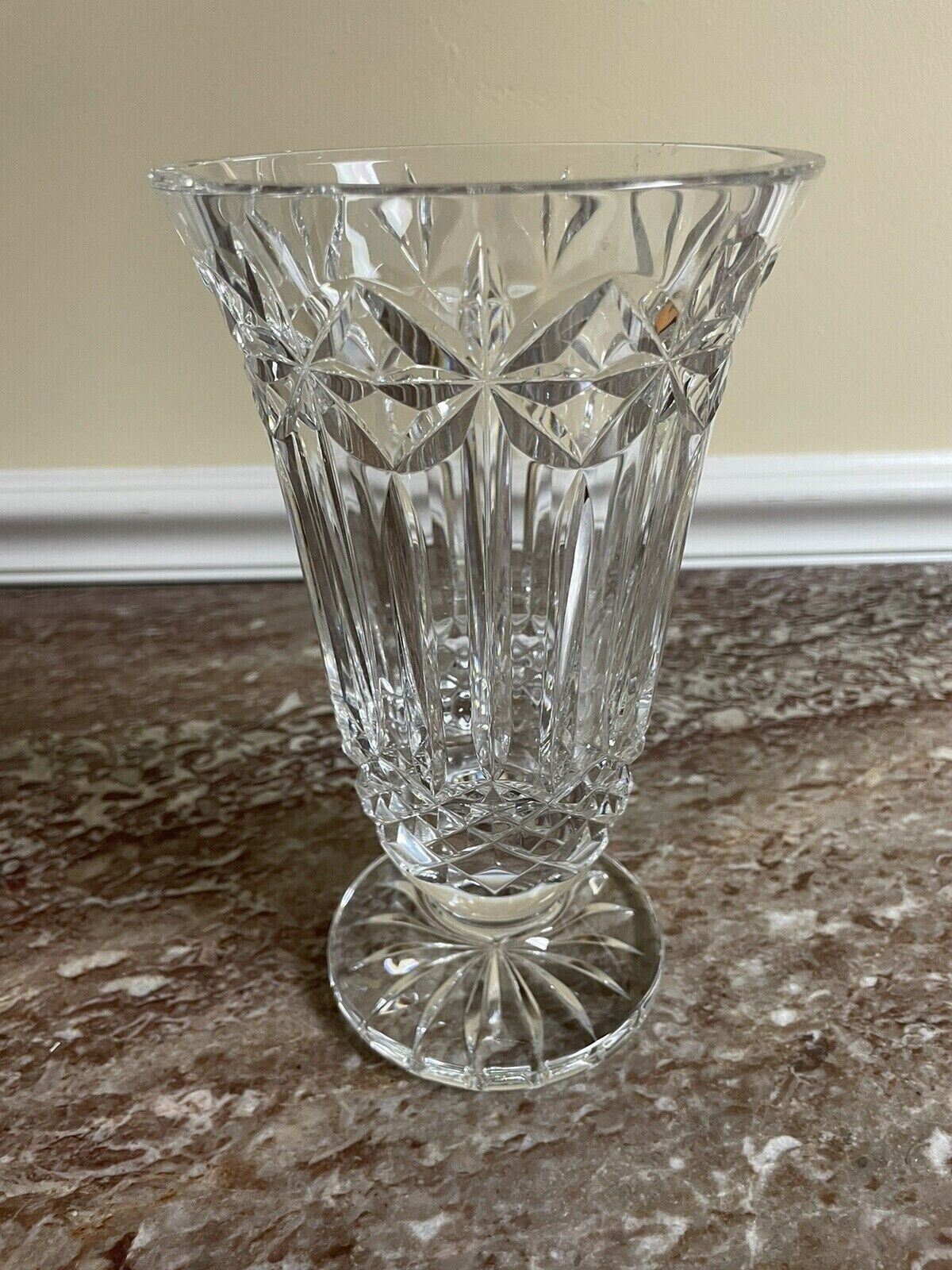 Vintage Waterford Crystal Balmoral Pattern Bud Vase 8.75” Tall