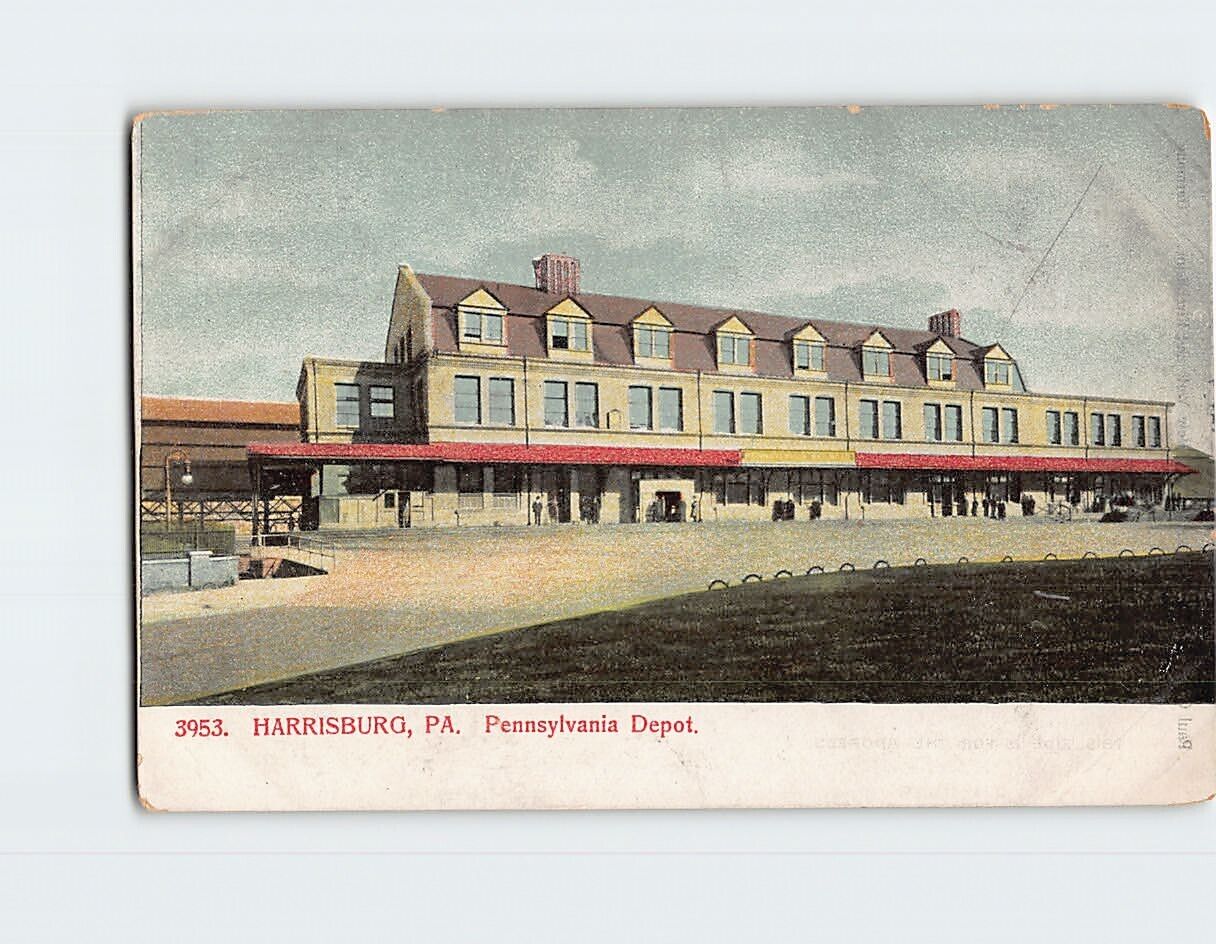 Postcard Pennsylvania Depot Harrisburg Pennsylvania USA