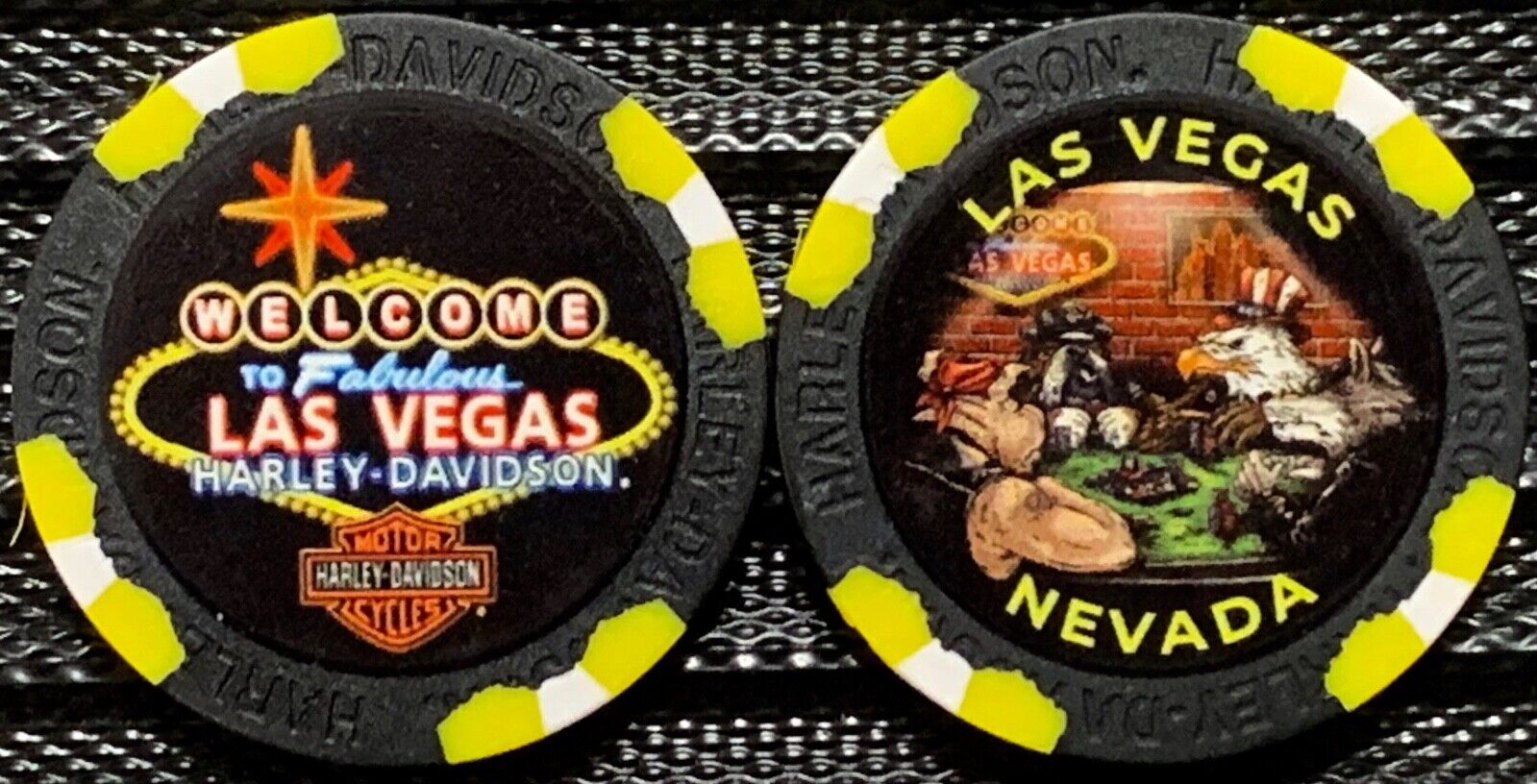 Las Vegas Harley-Davidson® in Las Vegas, NV Collectible Poker Chip Black/Yellow