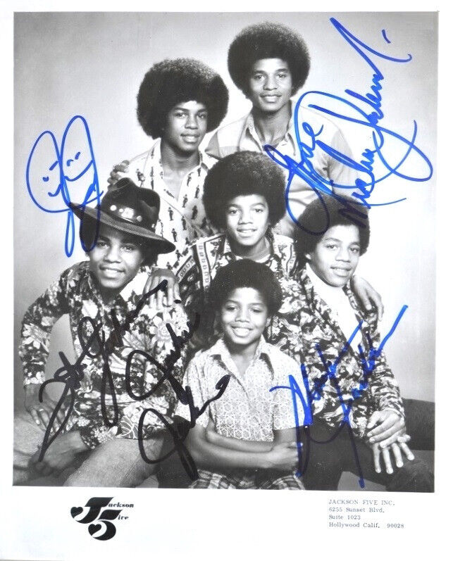 Jackson 5 RARE signed 8.5x11 Signed Photo Reprint