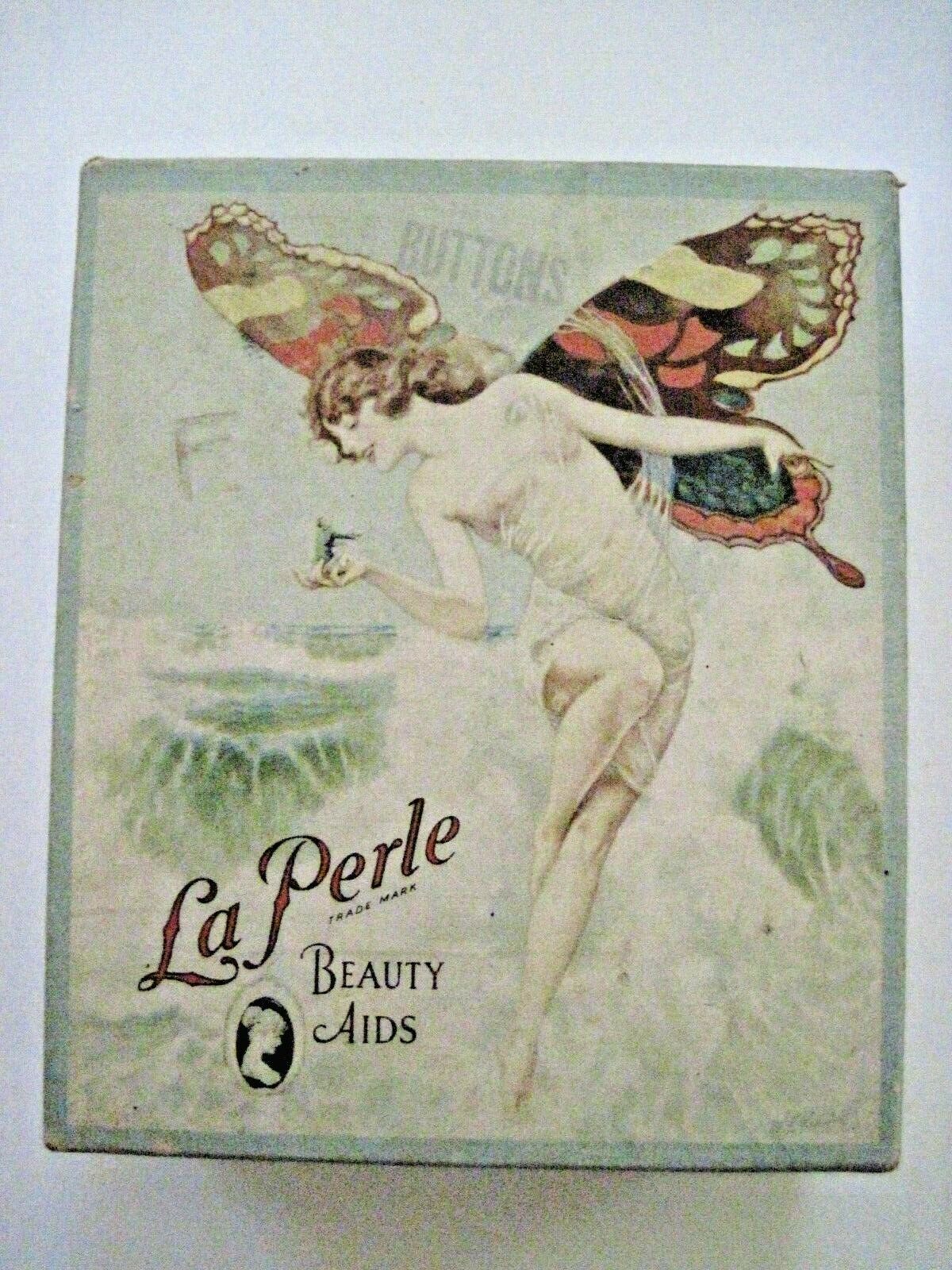 Lovely 1926 Beauty Paper Box w/ Gorgeous Fairy On the Top of The Box * 