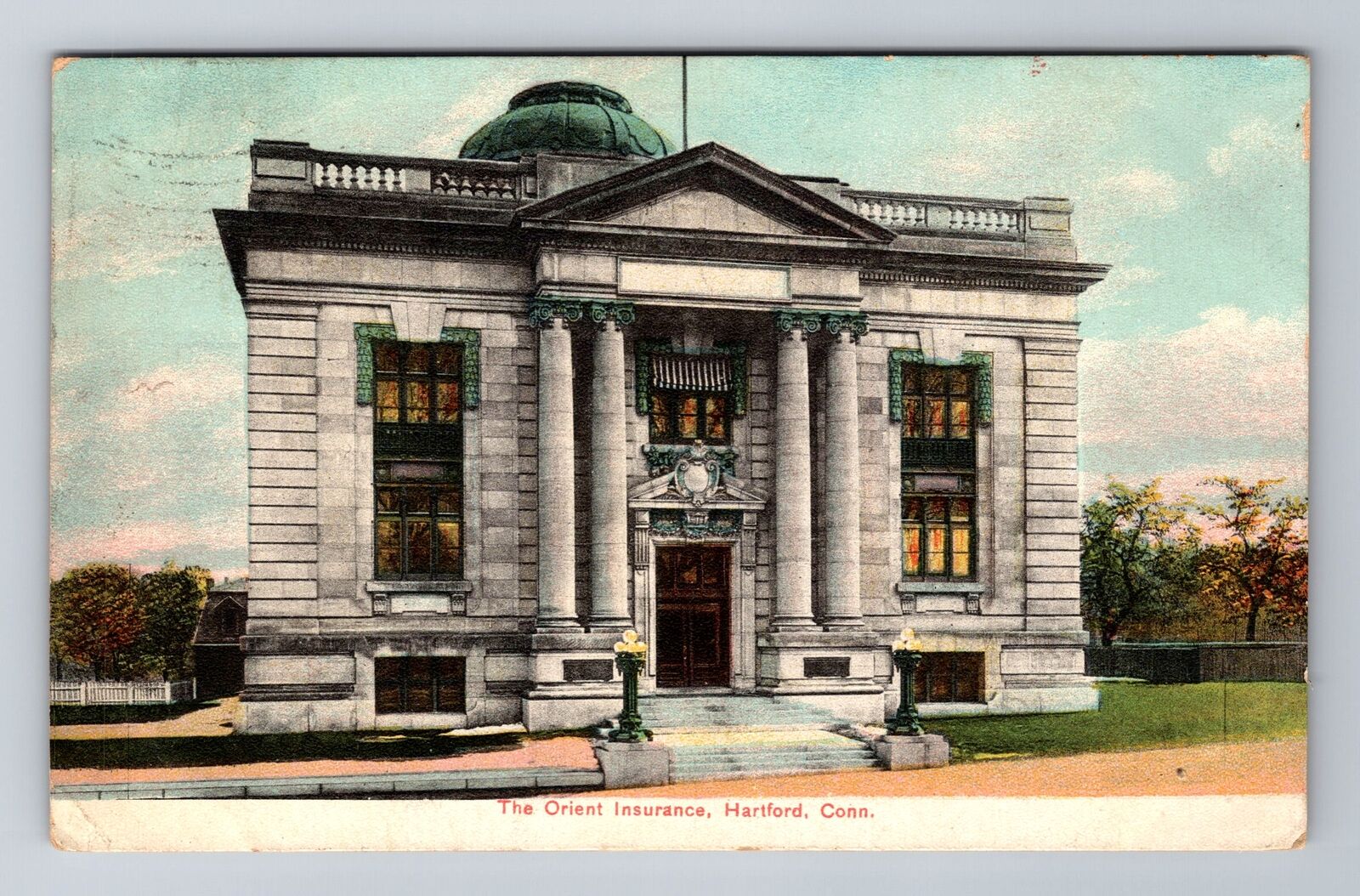 Hartford CT-Connecticut, The Orient Insurance Building, Vintage c1908 Postcard
