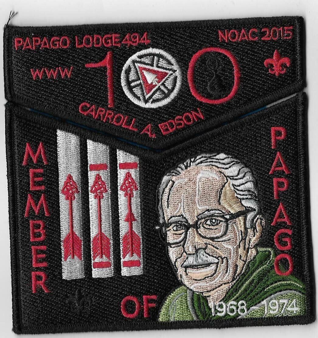 Lodge 494 Papago 2015 NOAC 100th Anniversary 2-piece OA flap set