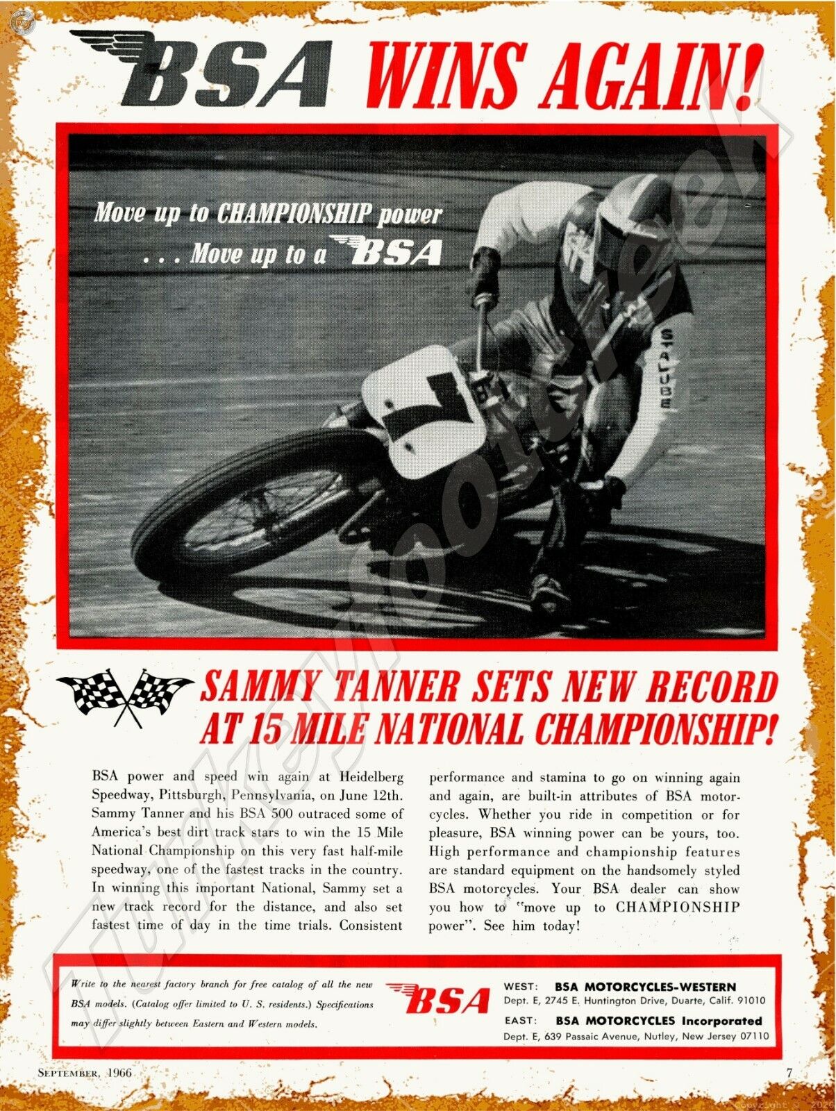 1966 BSA Wins Again Ad 9\