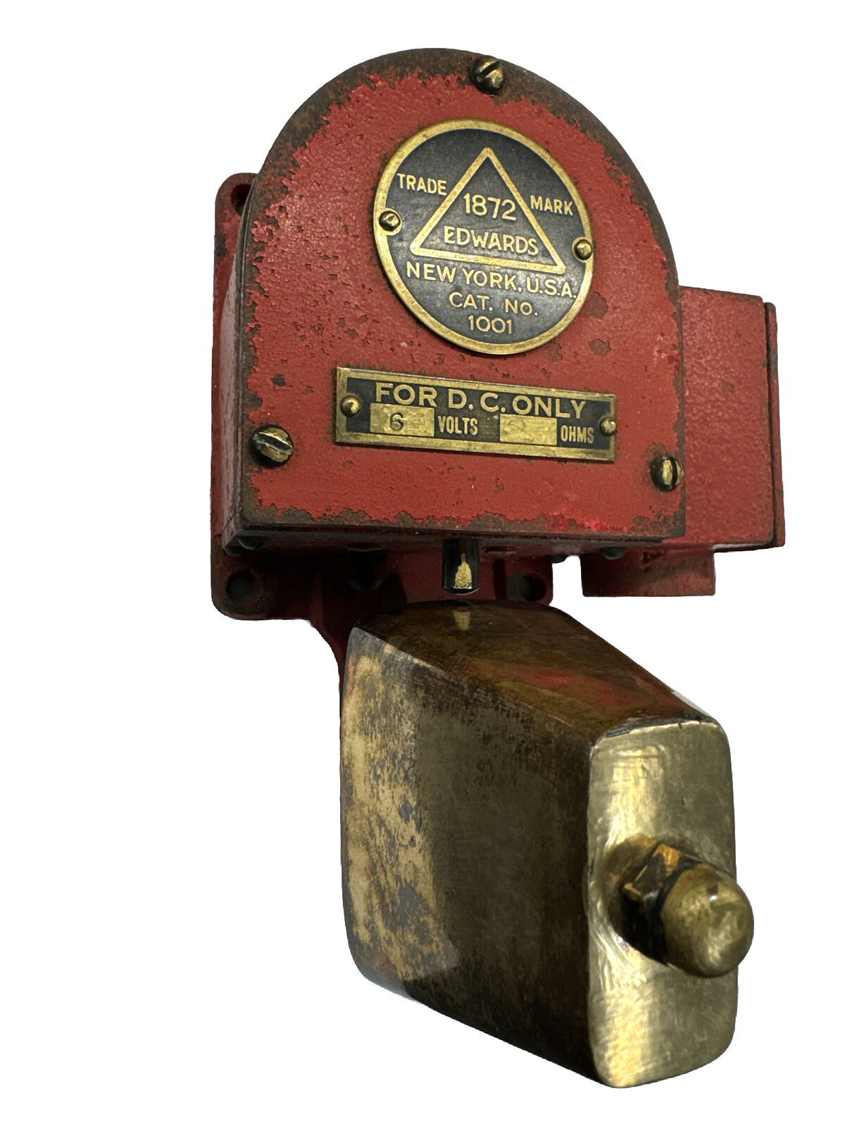 Vintage Extremely RARE Fire Alarm Bell Edwards 1872 6v Dc CAT 1001 Retro