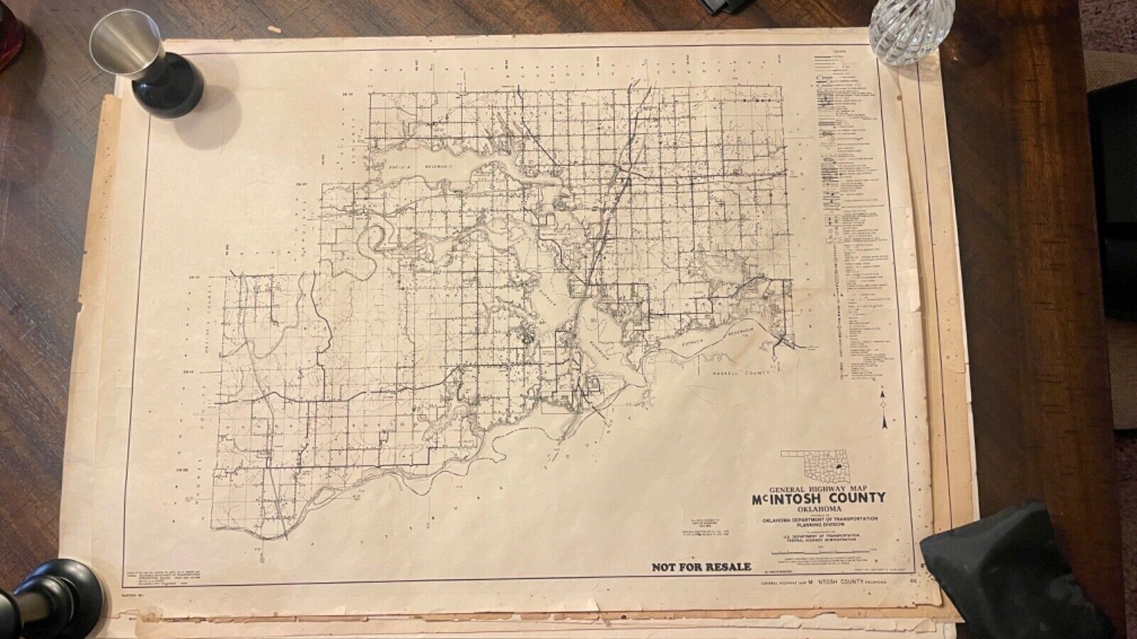 8 1970s Oklahoma DOT McIntosh, Muskogee, Haskell, & LeFlore County Highway Maps.