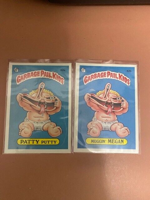 Patty Putty & Muggin Megan 1985 Topps Garbage Pail Kids #42A & 42B 2nd Series