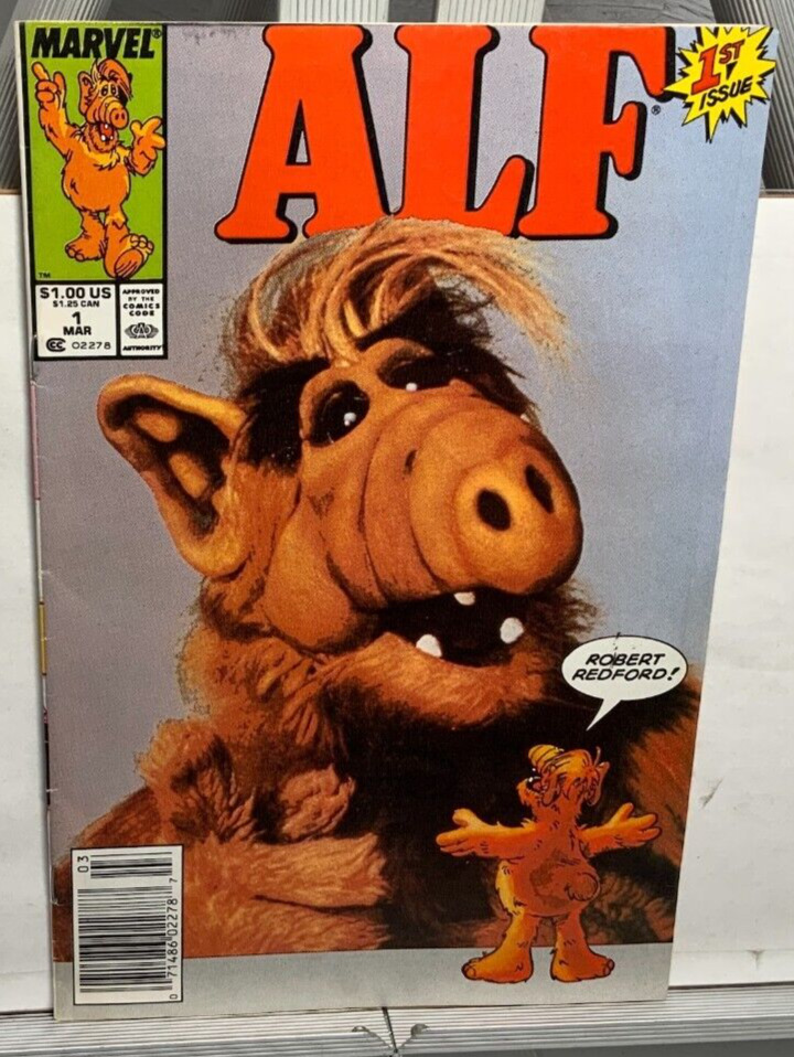 ALF #1 Newsstand 1st App of ALF in Comic Book Marvel Comics 1988