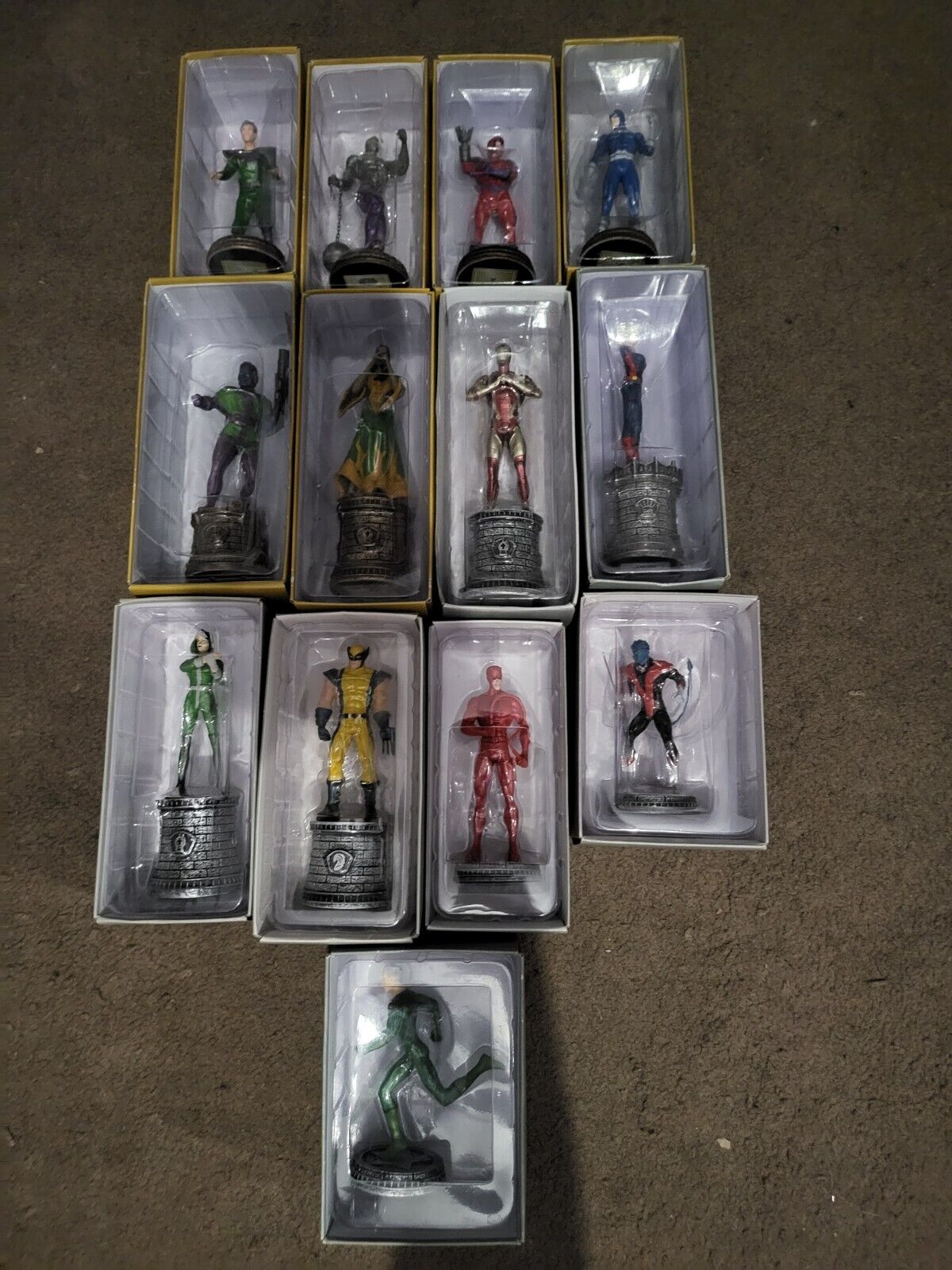 Marvel Chess Collection Figurine Lot of 13 Iron Man Wolverine Rogue Daredevil