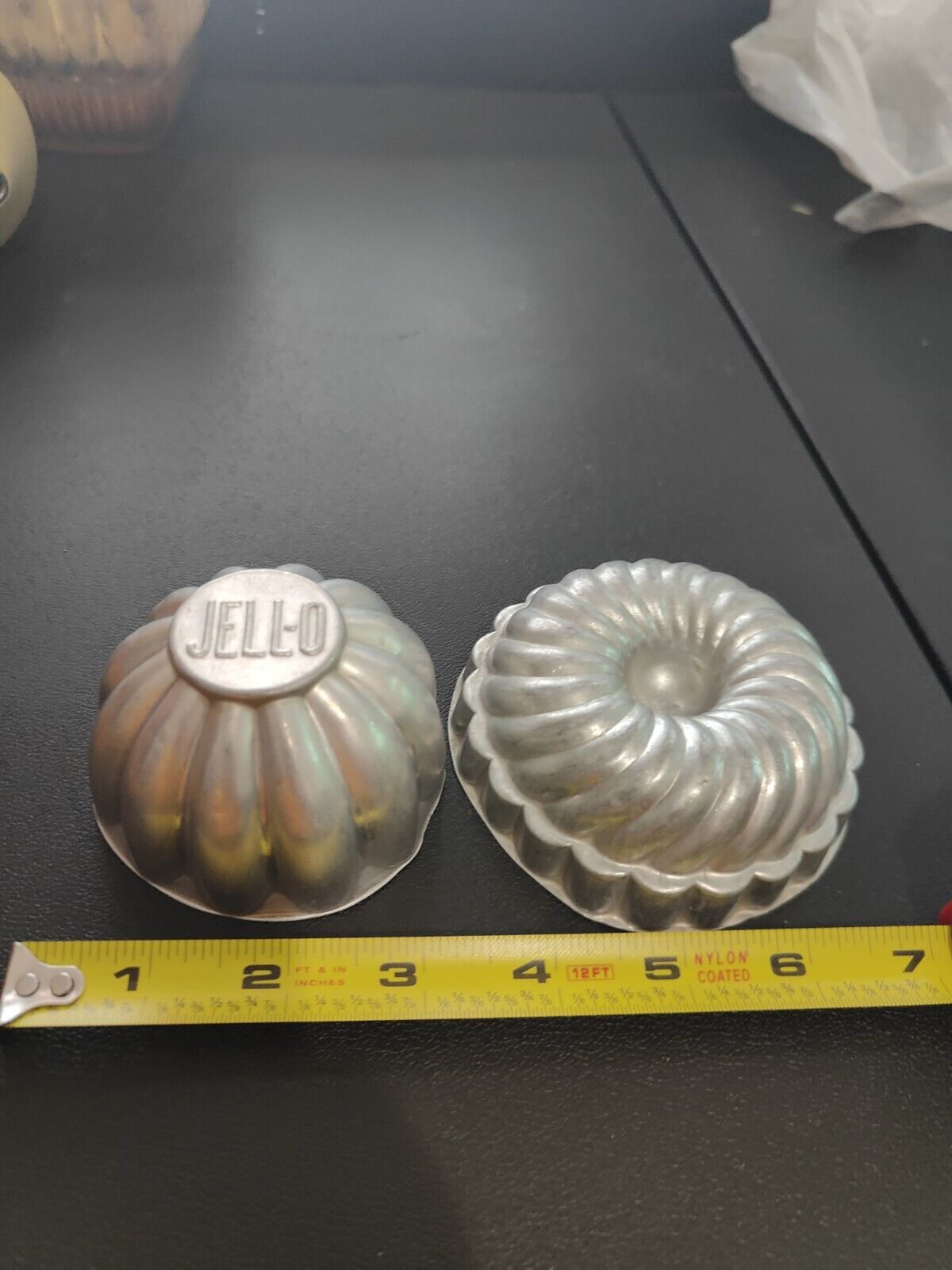 Two Small Vintage Aluminum Jello Or Cake Molds Bunt Flan