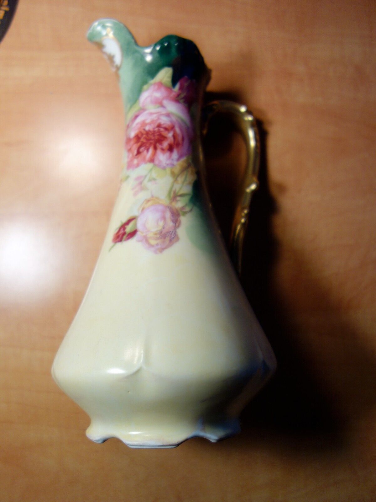 Antique Ceramic Vase C. 1900 Hand Painted L.R.L. LIMOGES FRANCE Signed by Artist