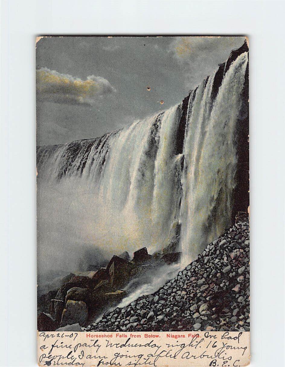 Postcard Horseshoe Falls from Below, Niagara Falls, Canada