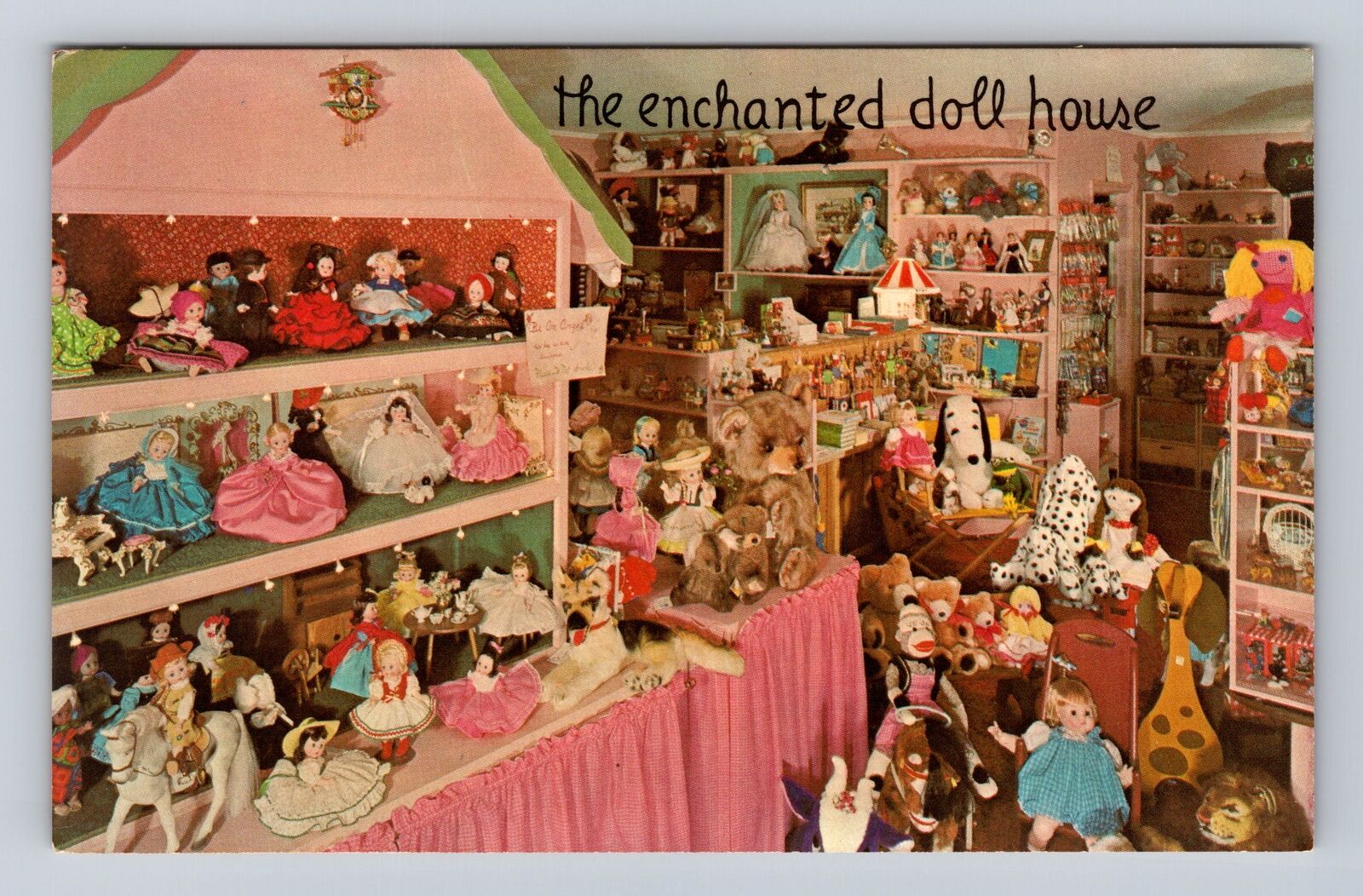 Manchester Center VT-Vermont, The Enchanted Doll House, Vintage Postcard