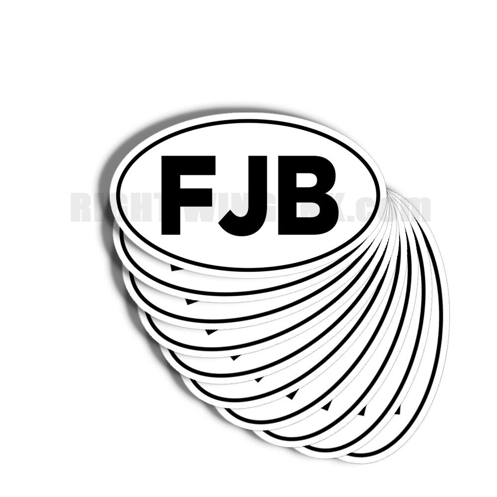 FJB - F Joe Biden 10 pack of Oval Bumper Stickers Anti Biden 5\