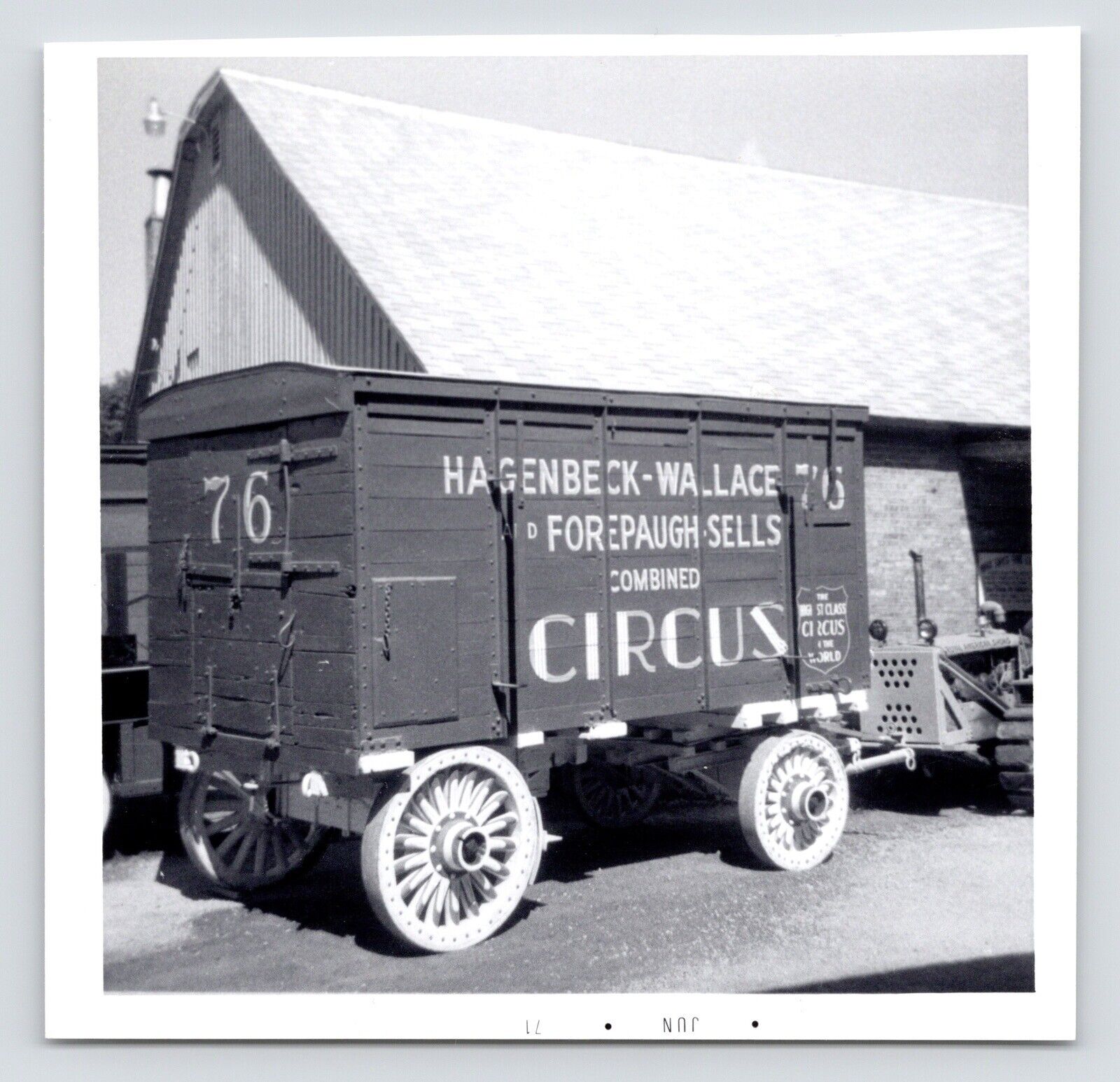 c1950s Photo~Antique Circus Bandwagon~Hagenbeck~Wallace~Forepaugh~Sells Brothers