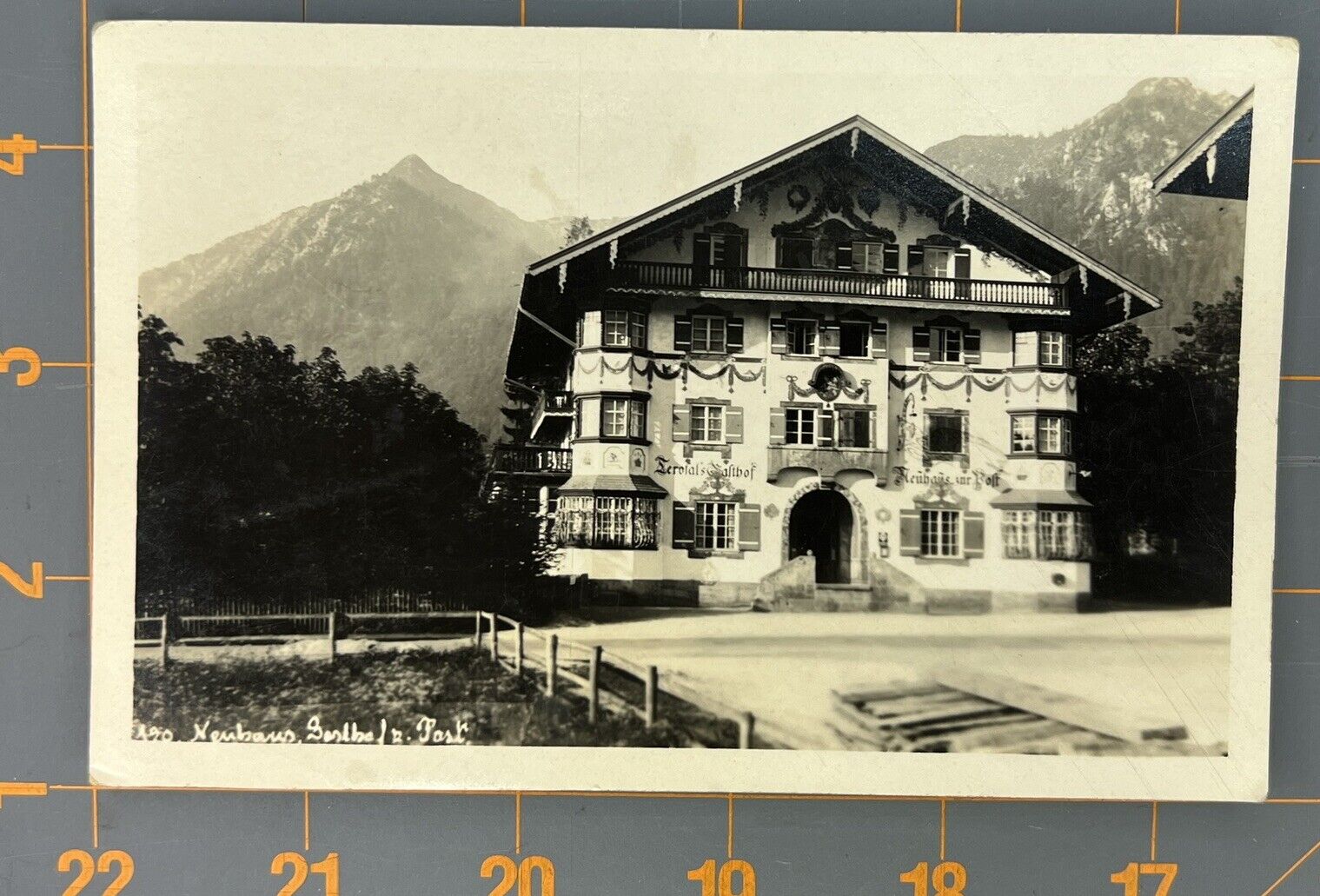 Postcard RPPC Neuhaus Sertben Alps Mountain Hotel Chalet Austria Germany