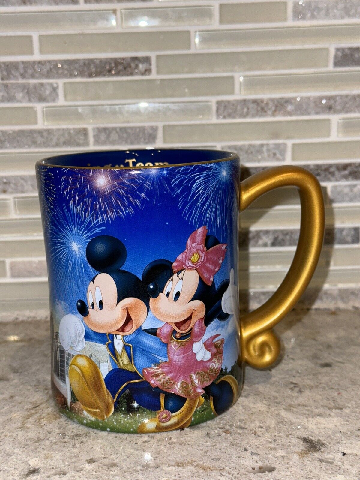 RARE Shanghai Disney Resort Grand Opening Team Coffee Mug Cup Perfect Condition