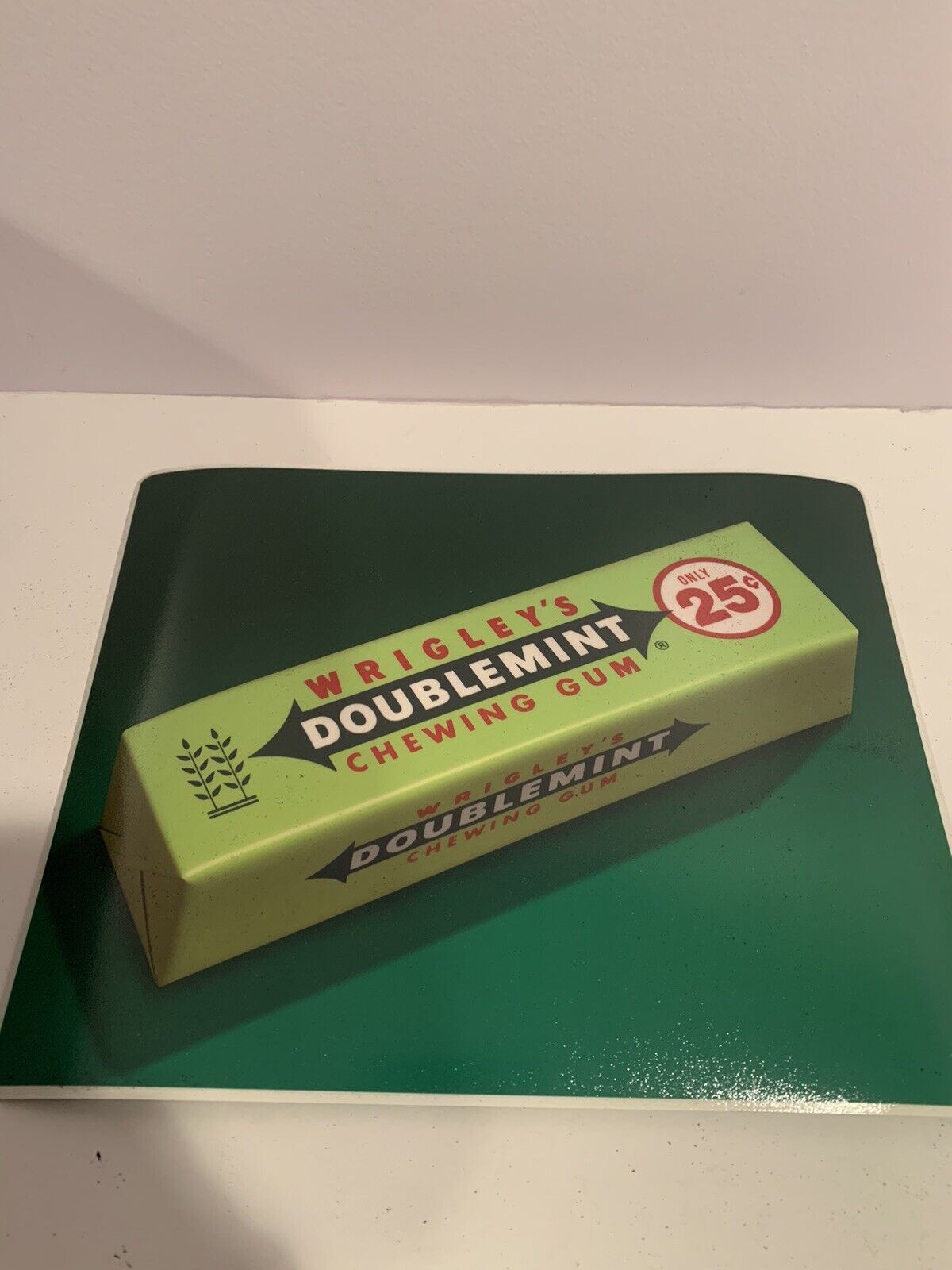 Vintage Wrigley’s Doublemint Gum Change Mat Advertisement