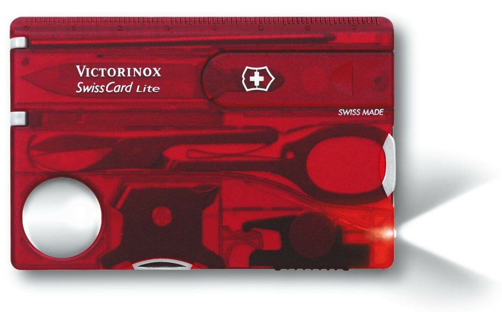 Victorinox Swiss Army Card Lite Red Transparent 0.7300.T
