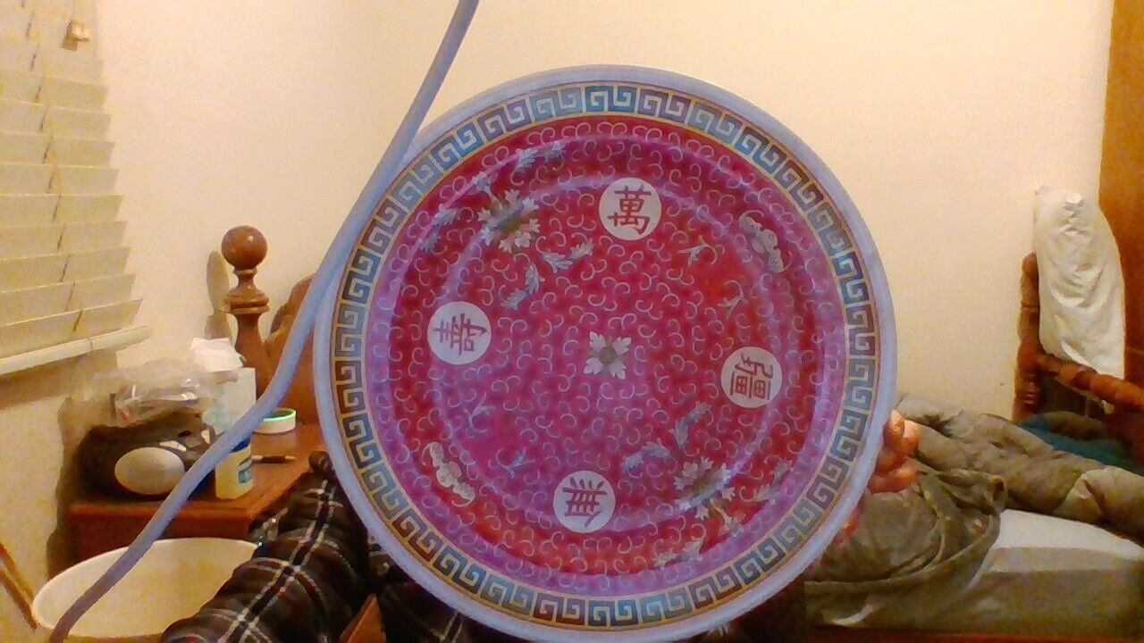 Chinese Melamine RED  plate eight(8) round+ FIVE(5) oval 