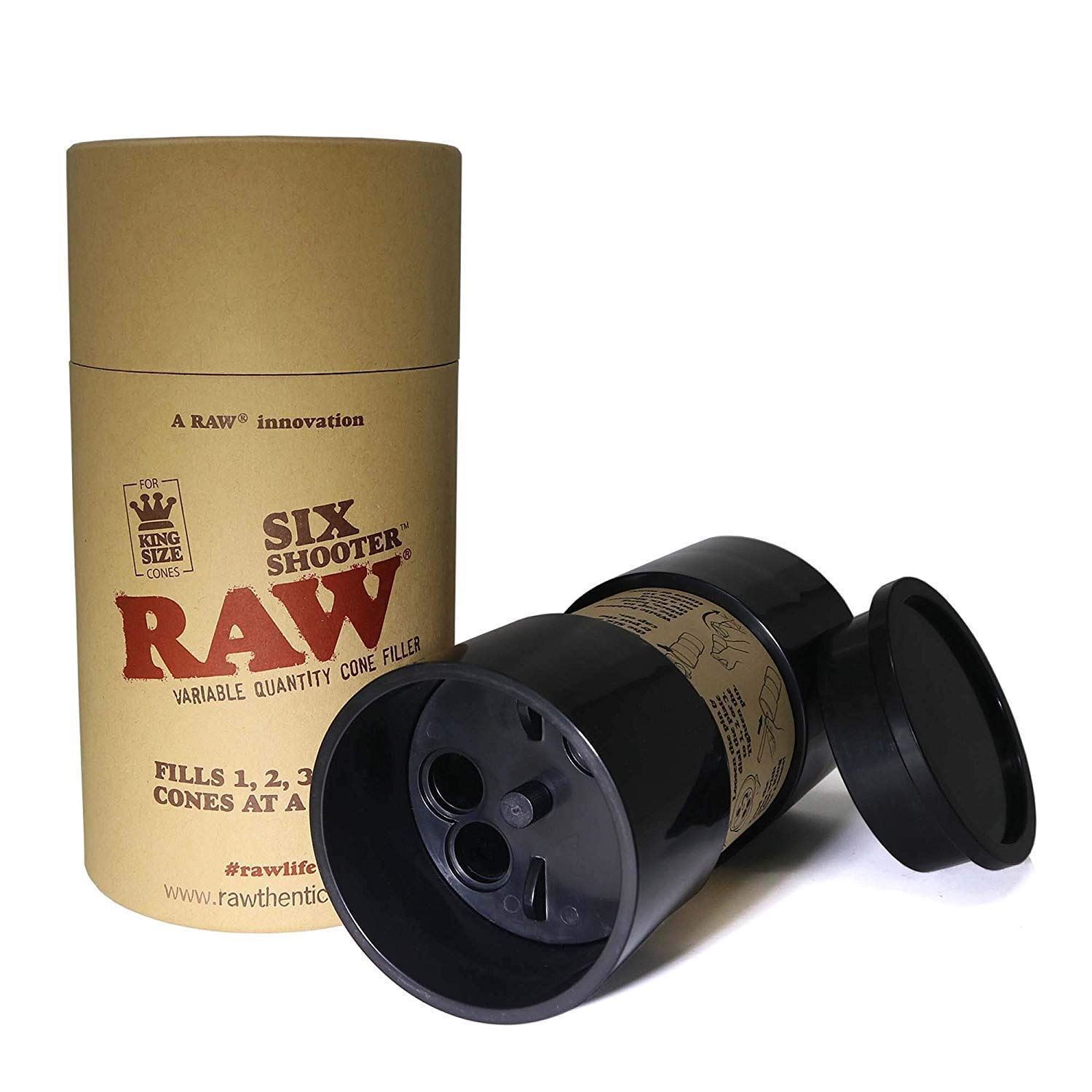 RAW Six Shooter | King Size | Filling/Loading Device for Classic King Size Cones