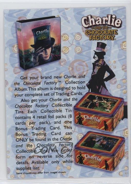 2005 Artbox Charlie and the Chocolate Factory Order Card 1i8