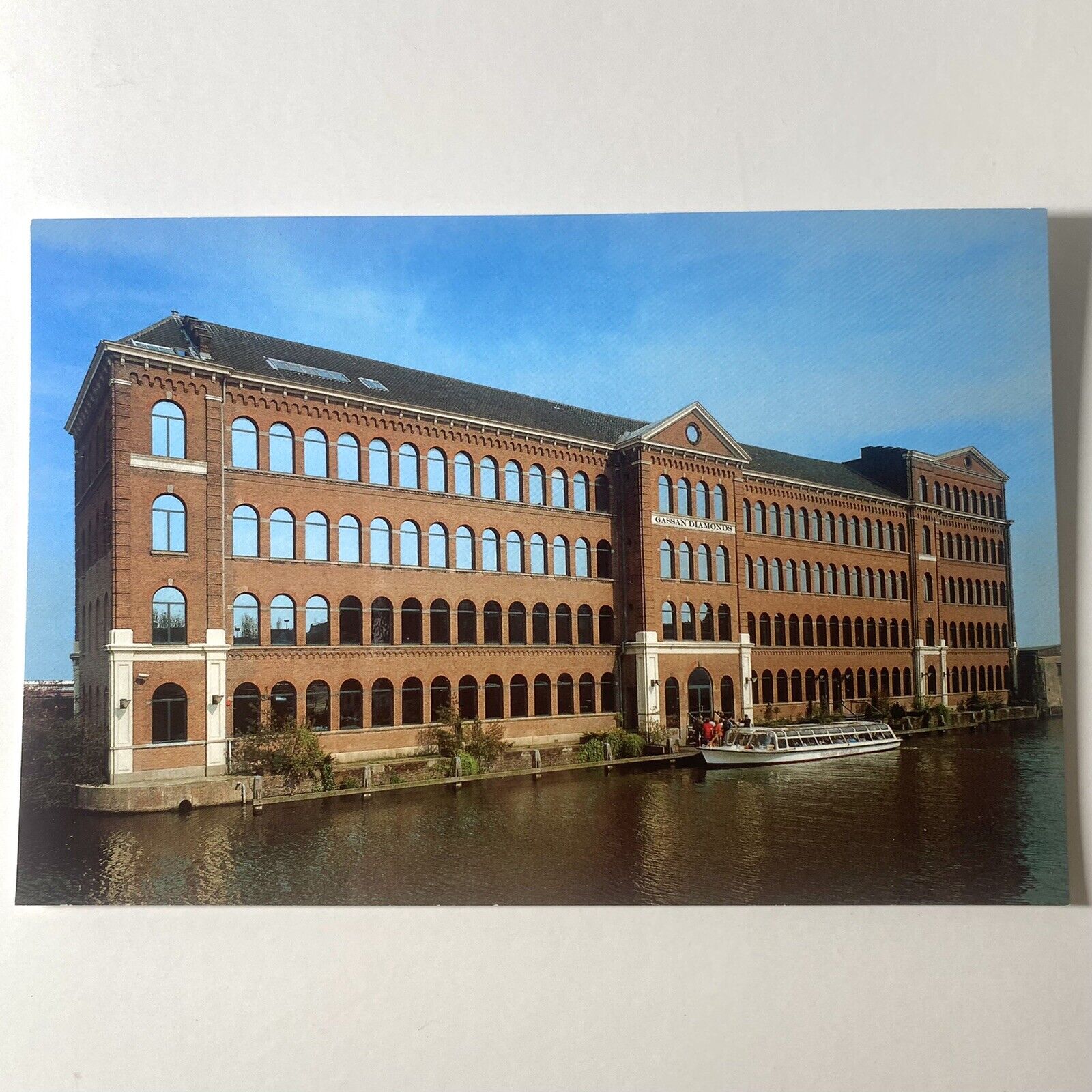Gassan Diamonds Vintage Amsterdam Netherlands Building Boat 90’s Postcard Rare