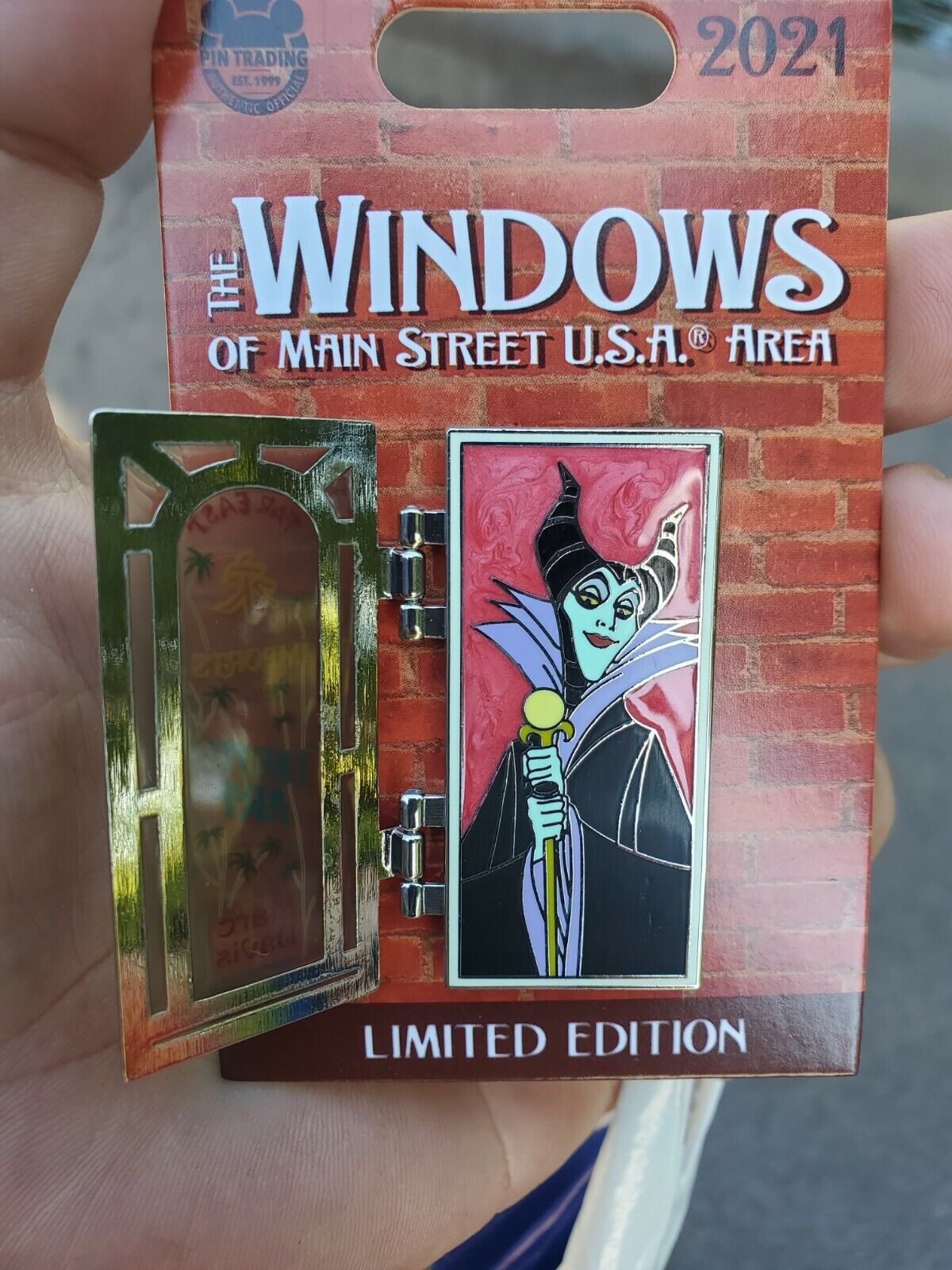 Disneyland Windows of Main Street Maleficent Disney LE Pin