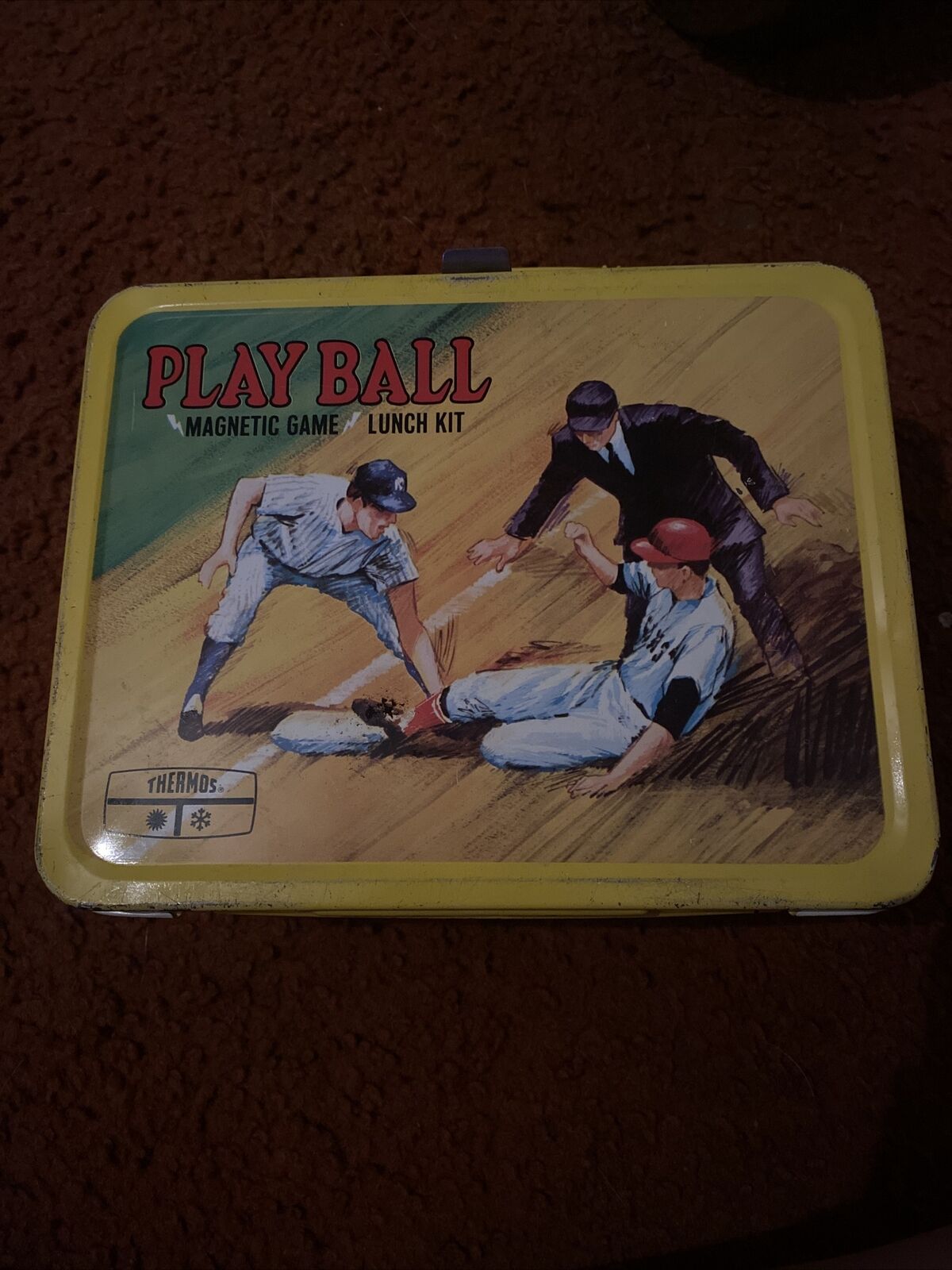 King-Seeley Thermos 1969 Play Ball Magnet Game Lunch Pail