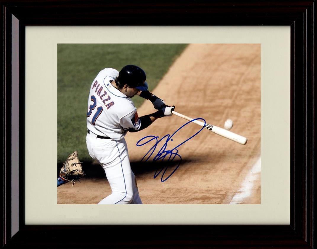Gallery Framed Mike Piazza - Making Contact At The Plate - New York Mets