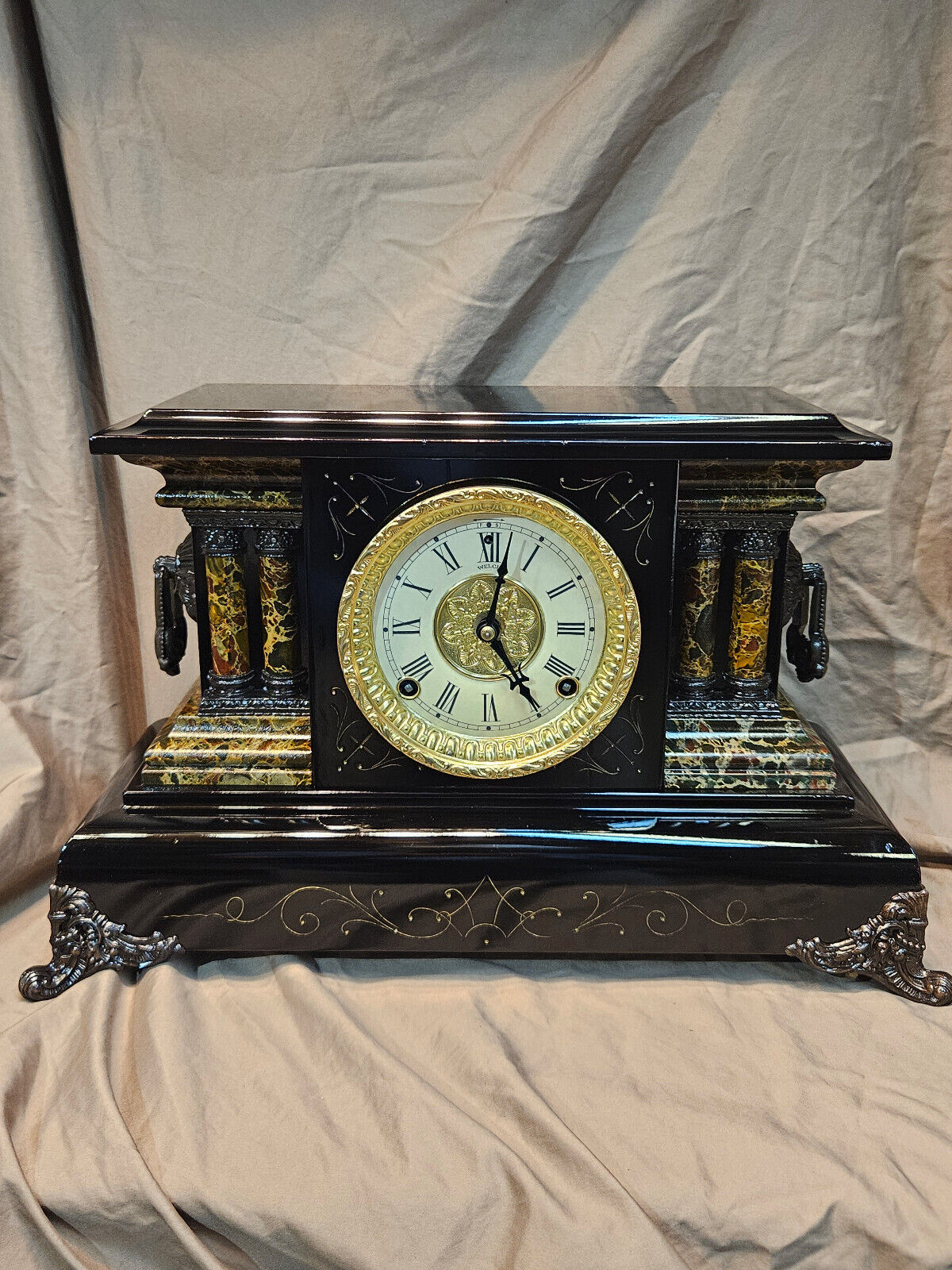Restored Antique E. N. Welch Sessions Mantel Clock circa 1890s Original Movement