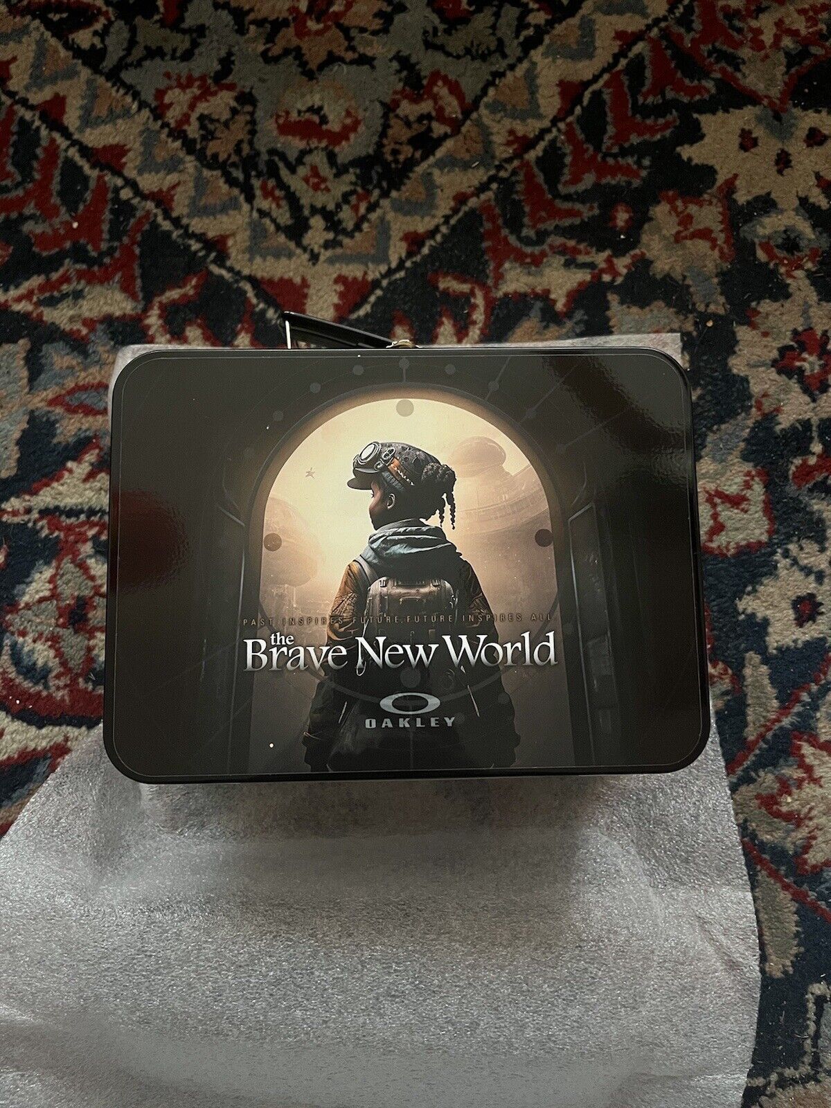 Oakley Extremely Rare Collector’s Edition Brave New World Metal Lunch Box Tin