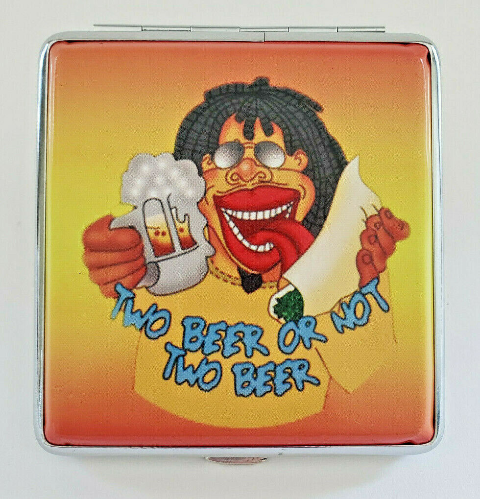 Vint \'90s TO BEER OR NOT TO BEER Cigarette Case Stash Box