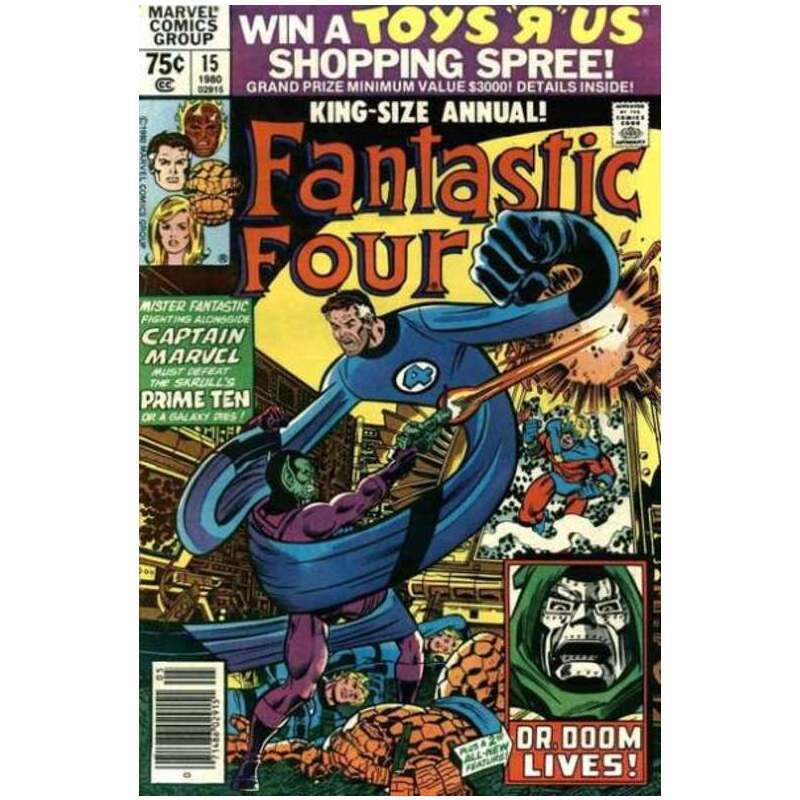 Fantastic Four (1961 series) Annual #15 Newsstand in F minus. Marvel comics [x;