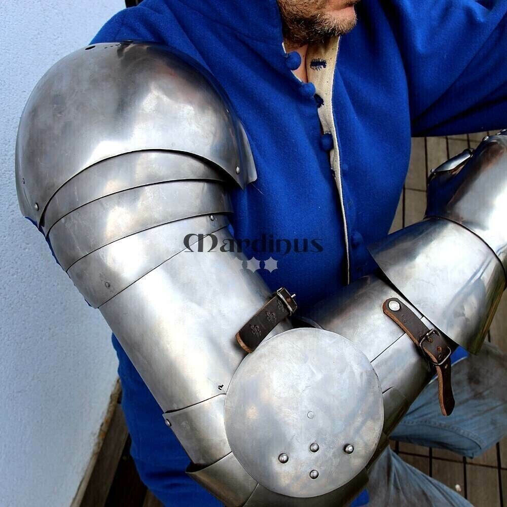 Medieval Knight Armor Gothic Pair of Pauldrons With Arm Guard Armor